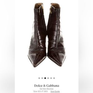 Dolce & Gabbana Brown Eel Skin Boots
